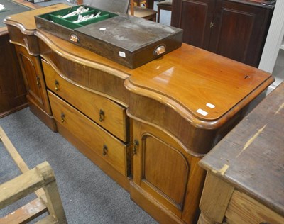 Lot 510 - Victorian walnut sideboard (lacking mirror)