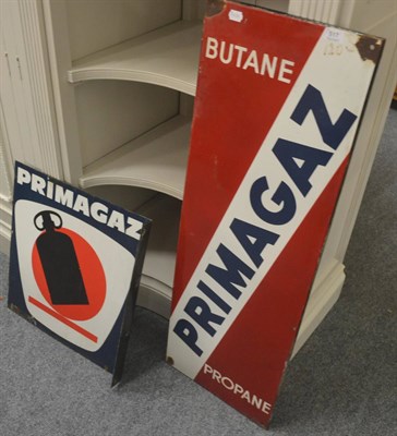 Lot 517 - Two Primagaz enamel advertising signs