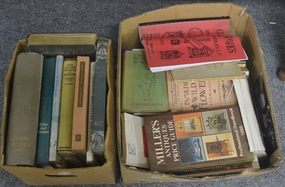 Lot 525 - Two boxes of antique reference books including Norman Gask 'Old silver spoons of England', W W...