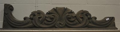 Lot 553 - A carved mahogany frieze