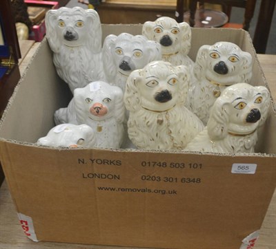 Lot 565 - Four pairs of Staffordshire spaniels