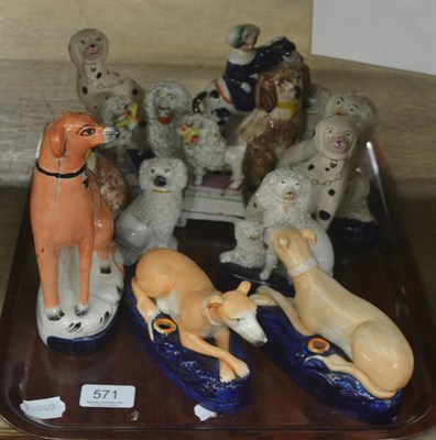 Lot 571 - A collection of small Staffordshire figures