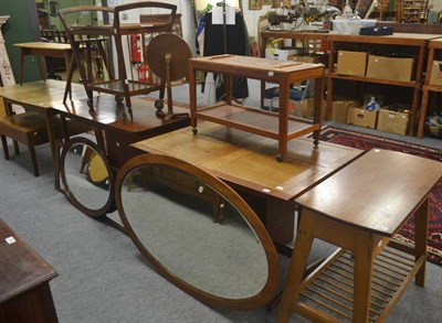 Lot 600 - Furniture made by John Boreham (d.2015) including mahogany desk, mahogany kitchen table, tea...