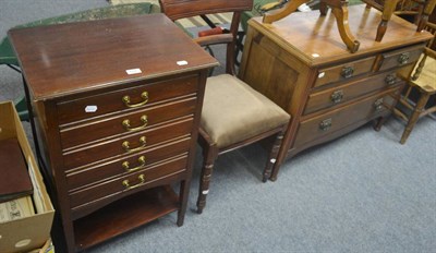 Lot 602 - Sheet music cabinet and two boxes of sheet music