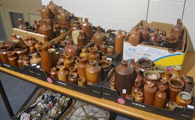 Lot 618 - Large quantity of stoneware bottles and ink pots