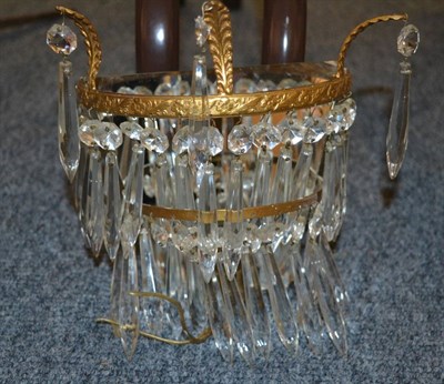 Lot 620 - Six gilt and glass wall lights