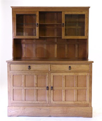 Lot 742 - Cat and Mouseman: A Lyndon Hammell (Harmby) English Oak Dining Room Suite, comprising Dresser,...