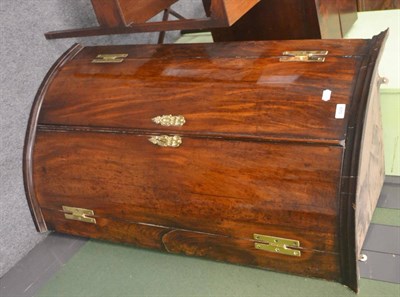 Lot 670 - Georgian mahogany bow front hanging corner cupboard, circa 1770