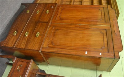 Lot 674 - A Georgian mahogany linen press