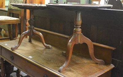 Lot 684 - Two occasional tables (one pie crust, one plainer)