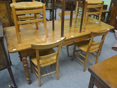 Lot 708 - A late 19th century cherrywood French farmhouse table