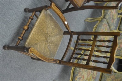 Lot 732 - A Lancashire spindle chair