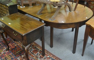 Lot 745 - A George III style D-end mahogany dining table