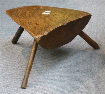 Lot 751 - An 18th century rustic oak stool