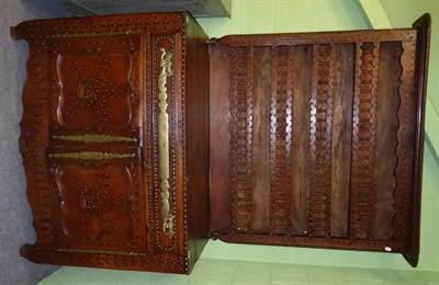 Lot 782 - An 19th century French marquetry cherrywood dresser with studded decoration