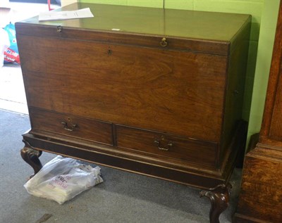 Lot 787 - A Georgian mahogany silver chest on stand