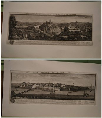 Lot 824 - Two unframed engravings ";The South West Prospect of the City of Durham"; and ";The South...