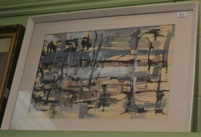 Lot 843 - Terry McGlynn, ";Winter Landscape";, signed, mixed media