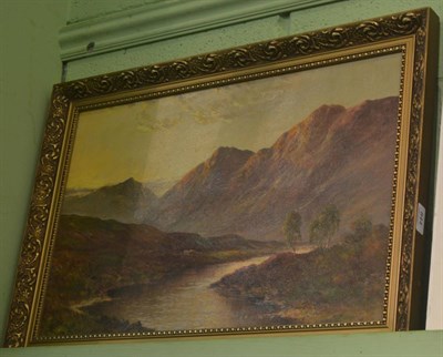 Lot 844 - A 19th/20th century oil on canvas signed, mountainous landscape, Graham Williams