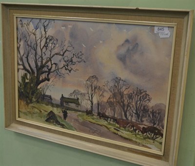 Lot 845 - Angus Rands, watercolour, 'Evening at Rudding Park'