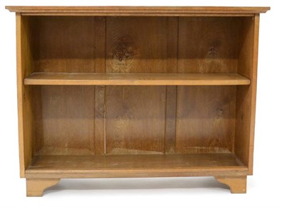 Lot 764 - Squirrelman: A Wilfred Hutchinson (Husthwaite) English Oak Bookcase, with an adjustable shelf,...