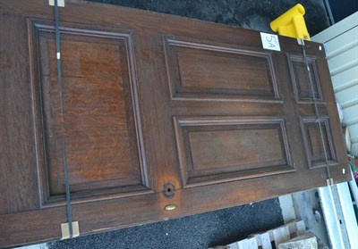 Lot 871 - Five single oak and painted panelled doors