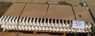 Lot 875 - Two large white painted cast radiators