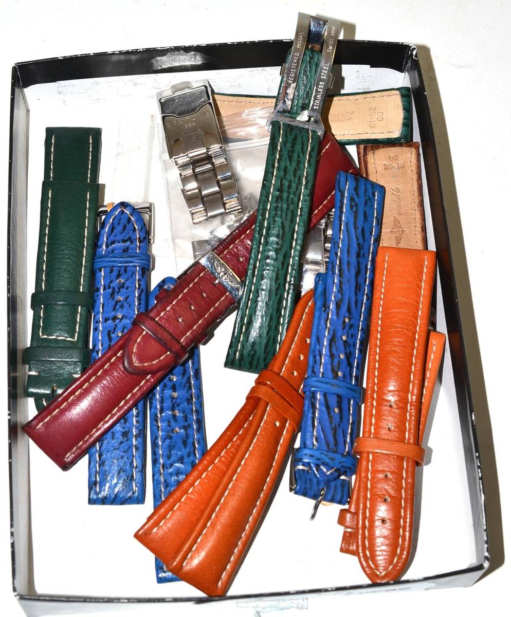 Lot 3 - A quantity of Breitling watch straps