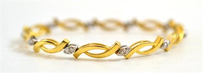 Lot 23 - An 18ct and diamond bracelet