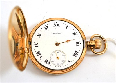 Lot 35 - A 9ct gold full hunter pocket watch