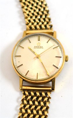 Lot 38 - A 9ct gold automatic wristwatch, signed Omega, later 9ct gold bracelet