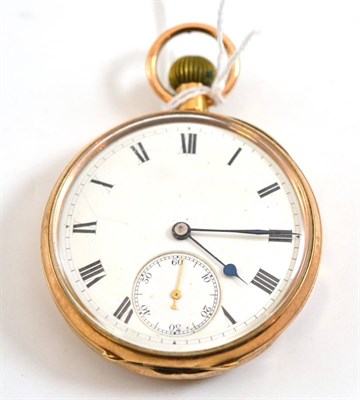 Lot 39 - A 9ct gold open faced pocket watch