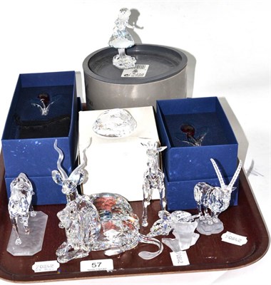 Lot 57 - A collection of Swarovski comprising: 191695, 278714, two others, 275439, 826480, Inspiration...