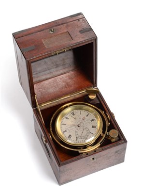 Lot 773 - A Mahogany Two Day Marine Chronometer, signed Grant & Son, Carlisle, Watchmaker to the...