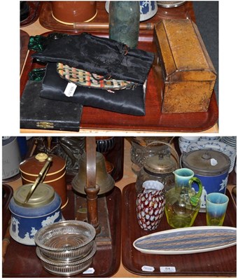 Lot 84 - Three trays of collectable and decorative ceramics including a tobacco jar and cover, two...