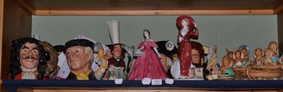 Lot 102 - Eight Royal Doulton character jugs, The Shakespearean Collection Hamlet, Pearly King, George...