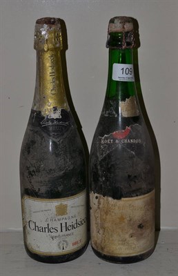 Lot 109 - Charles Heidsieck champagne, Moet and Chandon, possibly vintage champagne (2)