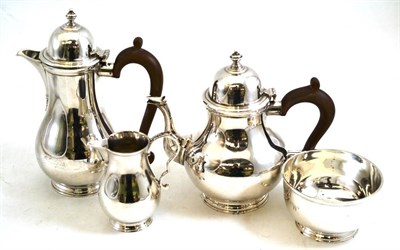 Lot 122 - A four piece silver tea service