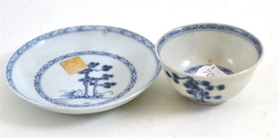 Lot 130 - An 18th century Chinese 'Nanking Cargo' tea bowl and saucer