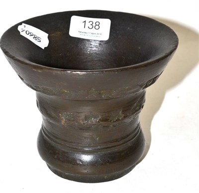 Lot 138 - A bronze mortar