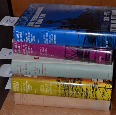 Lot 154 - Marder (A.J.) From the Dreadnought to Scapa Flow Vols 1-5, dust wrappers