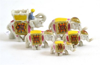 Lot 173 - A set of five Wade Elephant Train Treasures, c.1957-59