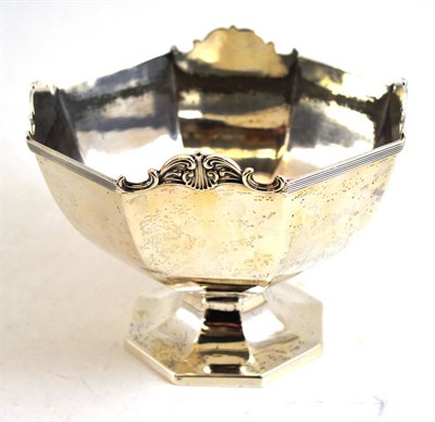 Lot 184 - Silver octagonal rose bowl, Elkington & Co, Birmingham 1911