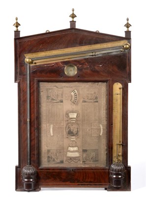 Lot 786 - A Rare George III Mahogany Angle Barometer with Perpetual Regulation of Time Dial, signed H...