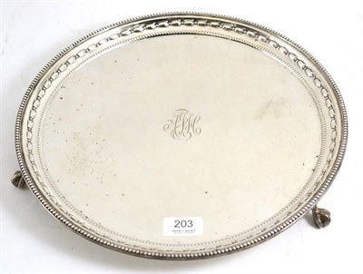 Lot 203 - Late Victorian silver salver, London 1890