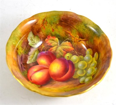 Lot 206 - A Royal Worcester fruit painted bowl signed Price, 20cm wide