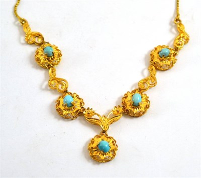 Lot 295 - A turquoise necklace