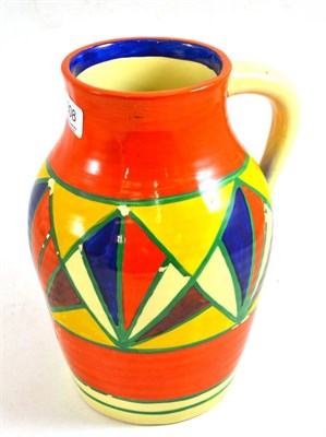 Lot 308 - Clarice Cliff Bizarre series jug (a.f.)