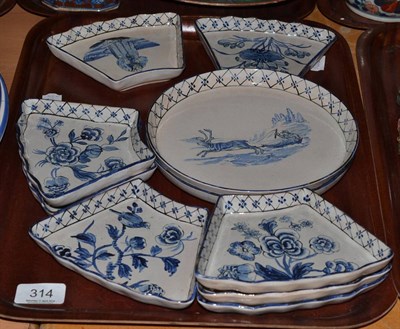 Lot 314 - Delft tin glazed supper service