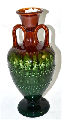 Lot 340 - Linthorpe pottery vase designed by Christopher Dresser, signed to base, 39cm high